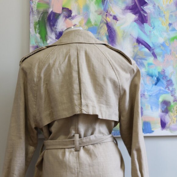 J LUX LABEL | J Lux Label Linen Trench Coat in Tan/Beige - Picture 7 of 7